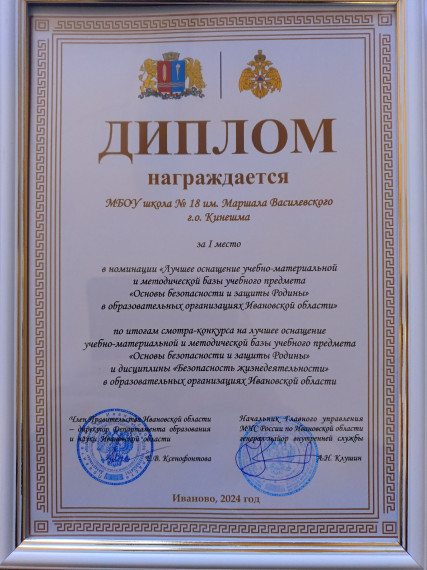 Итоги регионального смотра-конкурса на лучшее оснащение учебно-материальной и методической базы по курсу «Основы безопасности и защиты Родины»..